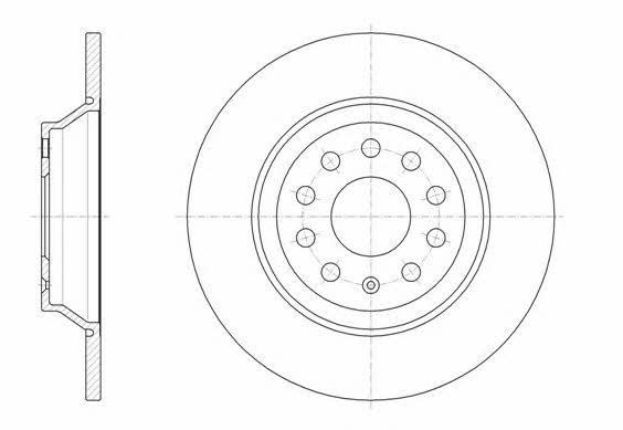 Remsa 61587.00 Rear brake disc, non-ventilated 6158700: Buy near me in Poland at 2407.PL - Good price!