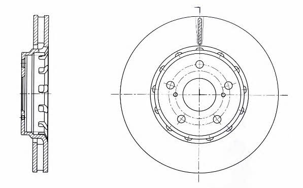 Remsa 61593.10 Front brake disc ventilated 6159310: Buy near me in Poland at 2407.PL - Good price!