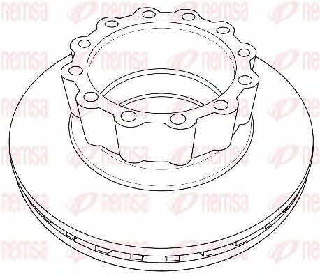 Remsa NCA1229.20 Rear ventilated brake disc NCA122920: Buy near me at 2407.PL in Poland at an Affordable price!