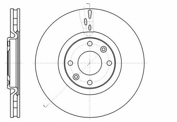 Remsa 61059.10 Front brake disc ventilated 6105910: Buy near me at 2407.PL in Poland at an Affordable price!