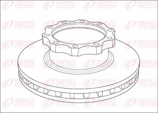 Remsa NCA1039.20 Front brake disc ventilated NCA103920: Buy near me in Poland at 2407.PL - Good price!