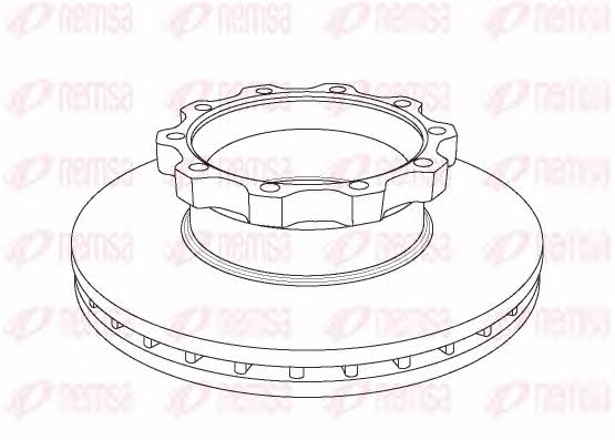 Remsa NCA1044.20 Front brake disc ventilated NCA104420: Buy near me in Poland at 2407.PL - Good price!