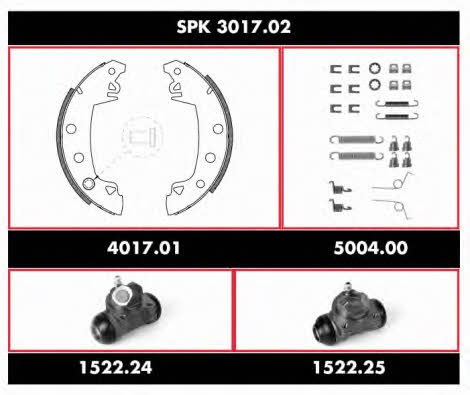 Remsa SPK 3017.02 Колодки гальмівні барабанні, комплект SPK301702: Приваблива ціна - Купити у Польщі на 2407.PL!