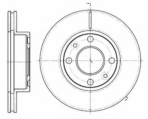 Remsa 61162.10 Front brake disc ventilated 6116210: Buy near me in Poland at 2407.PL - Good price!