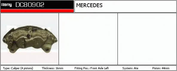 Remy DC80902 Brake caliper front left DC80902: Buy near me in Poland at 2407.PL - Good price!