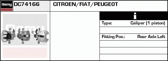 Remy DC74166 Bremssattel hinten links DC74166: Kaufen Sie zu einem guten Preis in Polen bei 2407.PL!