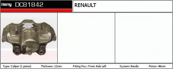 Remy DC81842 Brake caliper front left DC81842: Buy near me in Poland at 2407.PL - Good price!