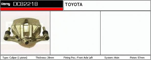 Remy DC82218 Brake caliper front left DC82218: Buy near me in Poland at 2407.PL - Good price!