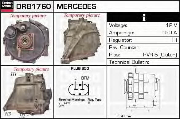 Remy DRB1760 Alternator DRB1760: Dobra cena w Polsce na 2407.PL - Kup Teraz!