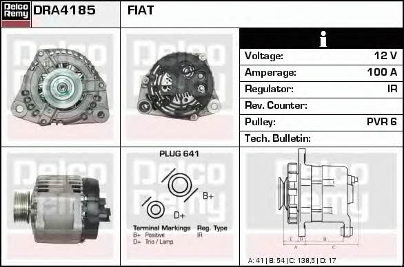 Remy DRA4185 Генератор DRA4185: Отличная цена - Купить в Польше на 2407.PL!