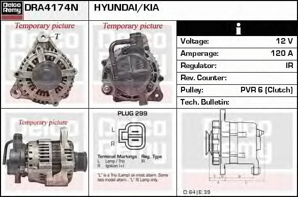 Remy DRA4174N Alternator DRA4174N: Buy near me at 2407.PL in Poland at an Affordable price!