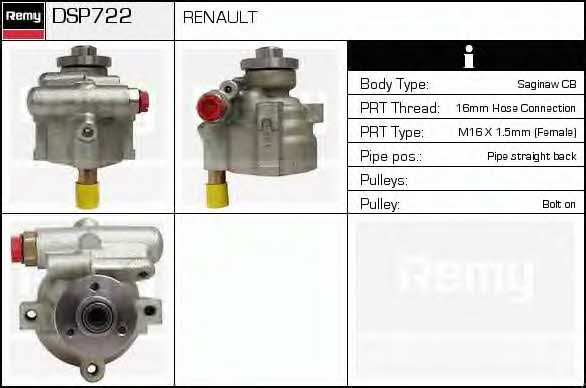 Remy DSP722 Hydraulic Pump, steering system DSP722: Buy near me in Poland at 2407.PL - Good price!