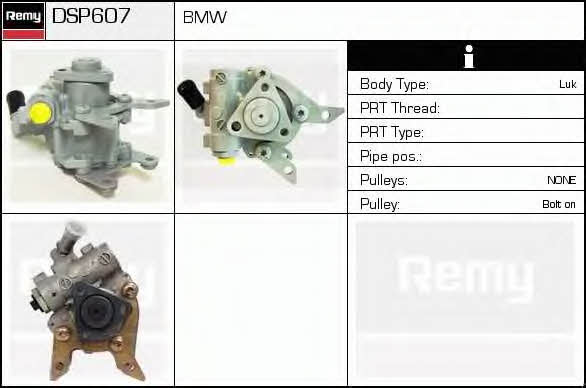 Remy DSP607 Hydraulic Pump, steering system DSP607: Buy near me in Poland at 2407.PL - Good price!
