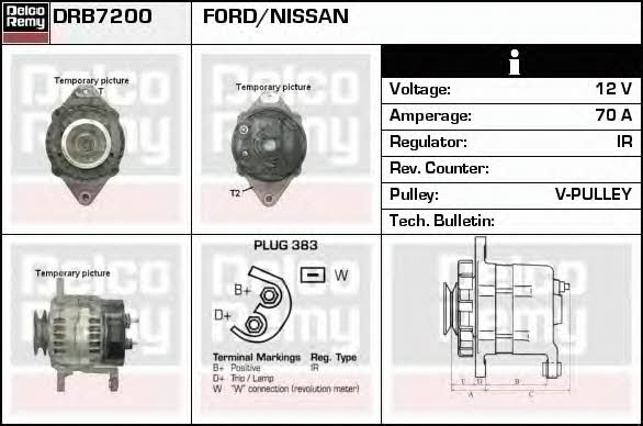 Remy DRB7200 Генератор DRB7200: Приваблива ціна - Купити у Польщі на 2407.PL!