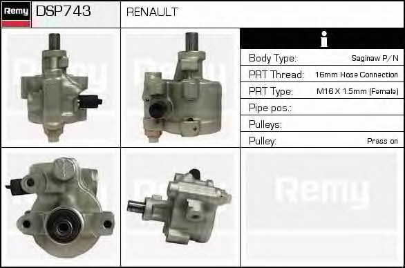 Remy DSP743 Насос гидроусилителя руля DSP743: Отличная цена - Купить в Польше на 2407.PL!