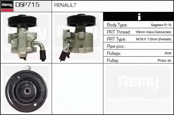 Remy DSP715 Hydraulikpumpe, Lenkung DSP715: Kaufen Sie zu einem guten Preis in Polen bei 2407.PL!