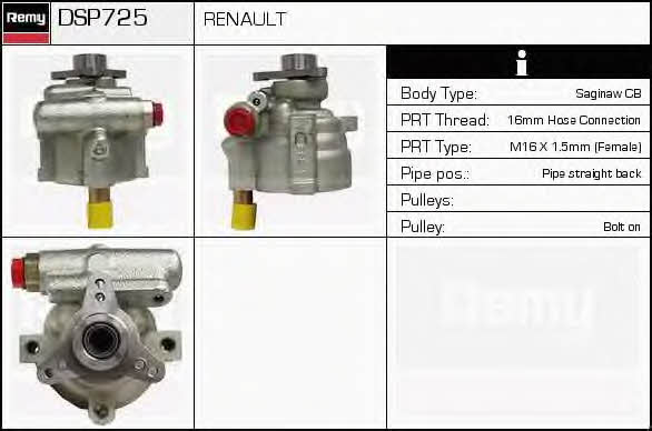 Remy DSP725 Насос гидроусилителя руля DSP725: Отличная цена - Купить в Польше на 2407.PL!