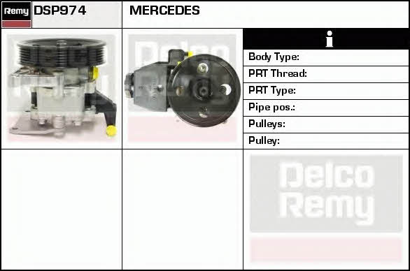 Remy DSP974 Hydraulic Pump, steering system DSP974: Buy near me in Poland at 2407.PL - Good price!