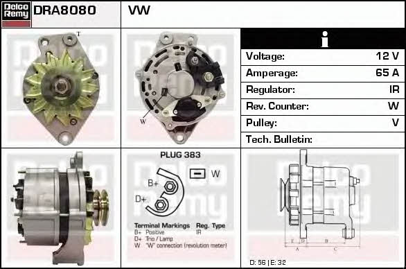 Remy DRA8080 Генератор DRA8080: Отличная цена - Купить в Польше на 2407.PL!