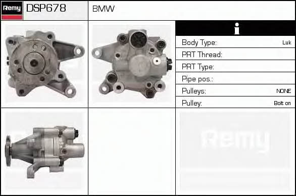 Remy DSP678 Hydraulic Pump, steering system DSP678: Buy near me in Poland at 2407.PL - Good price!
