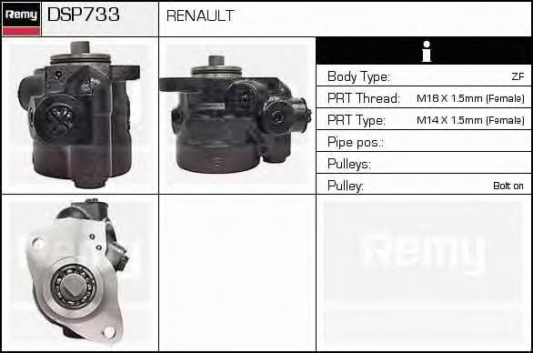 Remy DSP733 Hydraulic Pump, steering system DSP733: Buy near me at 2407.PL in Poland at an Affordable price!
