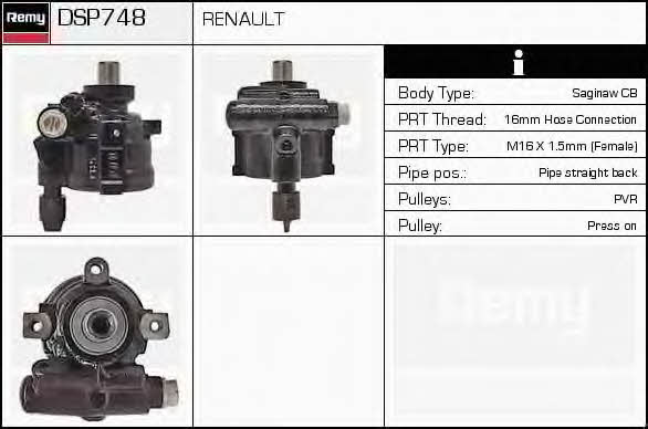 Remy DSP748 Hydraulic Pump, steering system DSP748: Buy near me in Poland at 2407.PL - Good price!