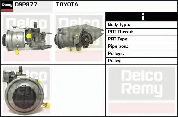 Remy DSP877 Hydraulic Pump, steering system DSP877: Buy near me in Poland at 2407.PL - Good price!