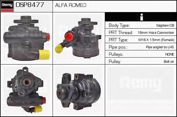 Remy DSP8477 Hydraulic Pump, steering system DSP8477: Buy near me in Poland at 2407.PL - Good price!