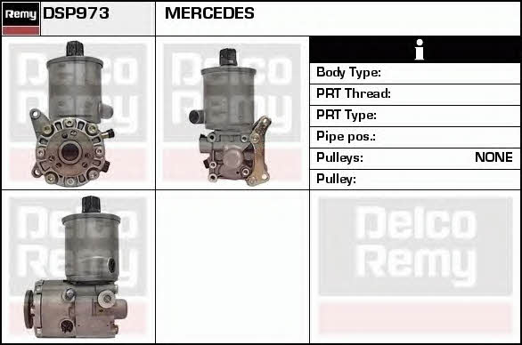 Remy DSP973 Hydraulic Pump, steering system DSP973: Buy near me at 2407.PL in Poland at an Affordable price!