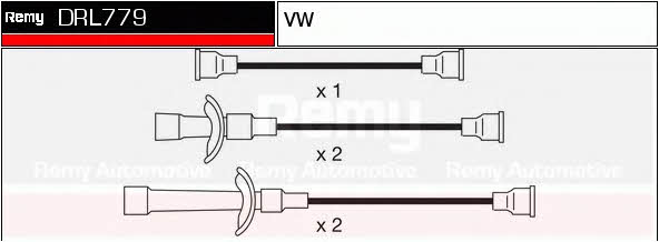 Remy DRL779 Ignition cable kit DRL779: Buy near me in Poland at 2407.PL - Good price!