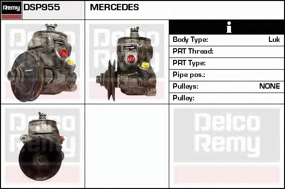 Remy DSP955 Hydraulic Pump, steering system DSP955: Buy near me in Poland at 2407.PL - Good price!