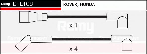 Remy DRL108 Zündkabel kit DRL108: Kaufen Sie zu einem guten Preis in Polen bei 2407.PL!