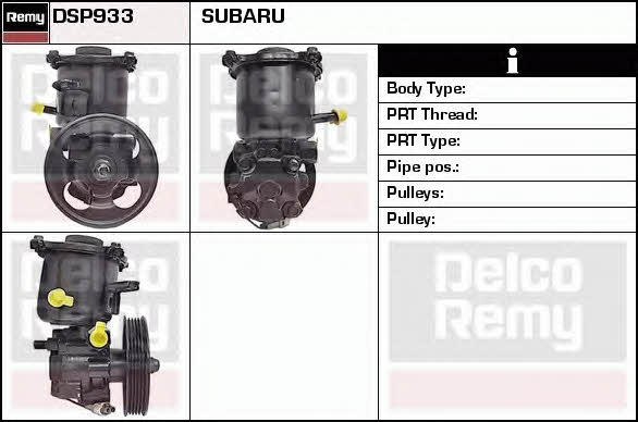 Remy DSP933 Hydraulic Pump, steering system DSP933: Buy near me in Poland at 2407.PL - Good price!