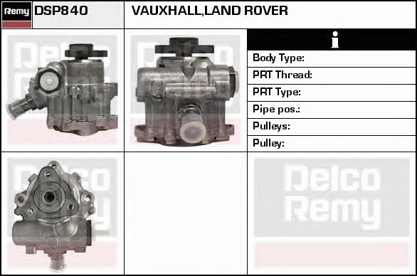Remy DSP840 Hydraulic Pump, steering system DSP840: Buy near me in Poland at 2407.PL - Good price!