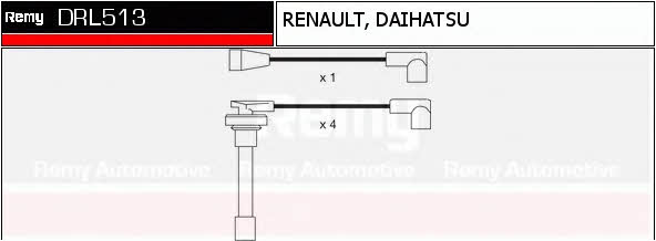 Remy DRL513 Przewody wysokiego napięcia, komplet DRL513: Dobra cena w Polsce na 2407.PL - Kup Teraz!