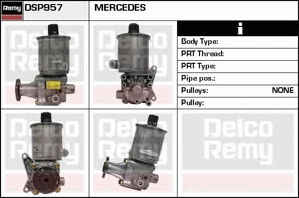 Remy DSP957 Hydraulic Pump, steering system DSP957: Buy near me in Poland at 2407.PL - Good price!