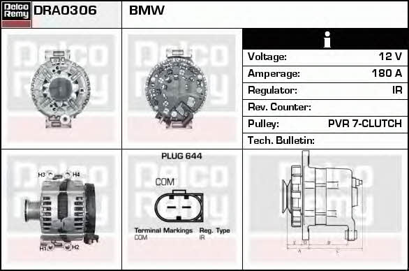 Remy DRA0306 Alternator DRA0306: Buy near me at 2407.PL in Poland at an Affordable price!