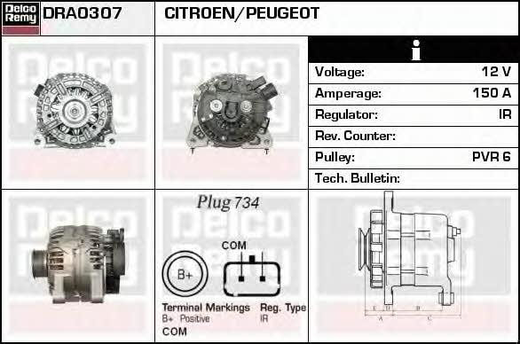 Remy DRA0307 Generator DRA0307: Kaufen Sie zu einem guten Preis in Polen bei 2407.PL!