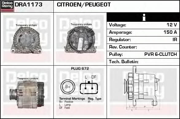 Remy DRA1173 Generator DRA1173: Kaufen Sie zu einem guten Preis in Polen bei 2407.PL!
