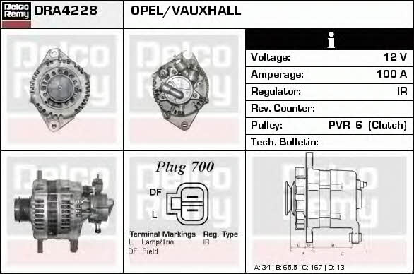 Remy DRA4228 Generator DRA4228: Kaufen Sie zu einem guten Preis in Polen bei 2407.PL!