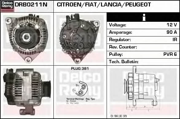 Remy DRB0211N Alternator DRB0211N: Dobra cena w Polsce na 2407.PL - Kup Teraz!