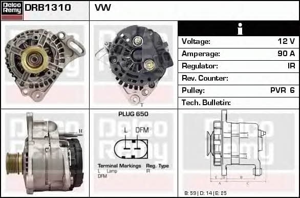 Remy DRB1310 Generator DRB1310: Kaufen Sie zu einem guten Preis in Polen bei 2407.PL!