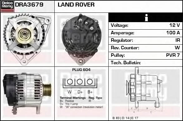 Remy DRA3679 Alternator DRA3679: Dobra cena w Polsce na 2407.PL - Kup Teraz!