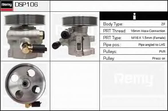 Remy DSP106 Насос гидроусилителя руля DSP106: Отличная цена - Купить в Польше на 2407.PL!