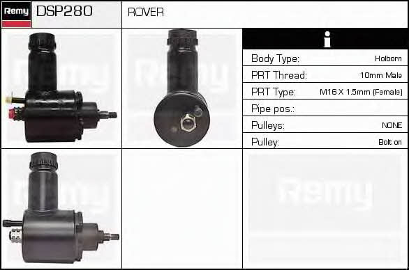Remy DSP280 Pompa hydrauliczna, układ kierowniczy DSP280: Dobra cena w Polsce na 2407.PL - Kup Teraz!