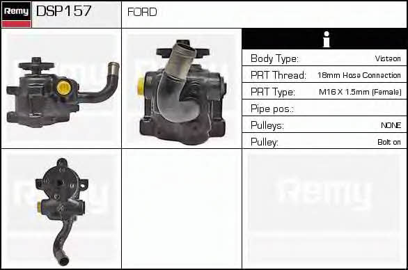 Remy DSP157 Hydraulic Pump, steering system DSP157: Buy near me in Poland at 2407.PL - Good price!