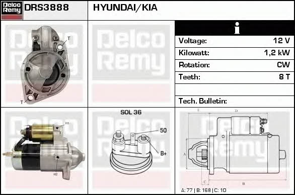 Remy DRS3888 Starter DRS3888: Buy near me in Poland at 2407.PL - Good price!