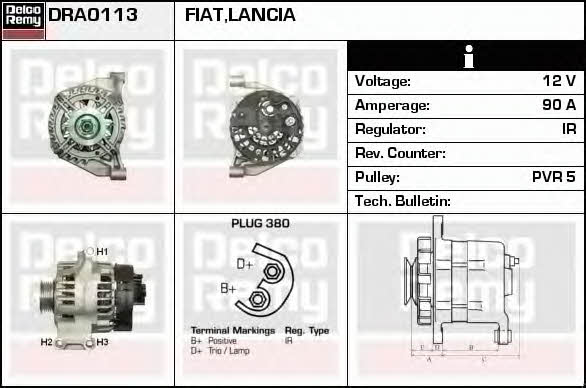 Remy DRA0113 Alternator DRA0113: Buy near me in Poland at 2407.PL - Good price!