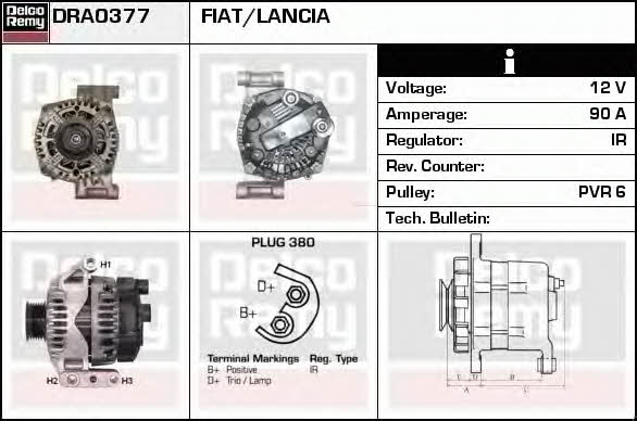 Remy DRA0377 Generator DRA0377: Kaufen Sie zu einem guten Preis in Polen bei 2407.PL!