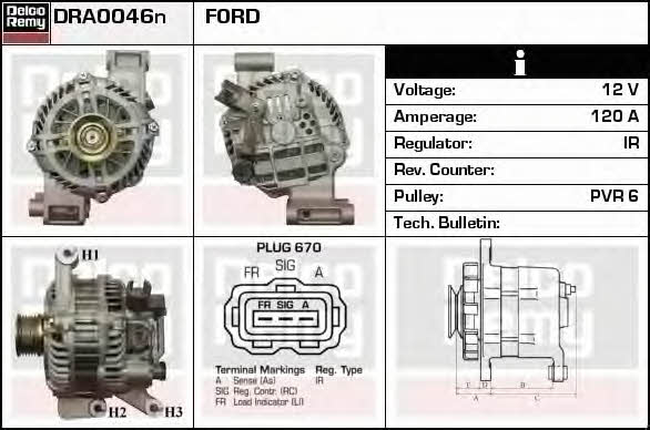 Remy DRA0046N Alternator DRA0046N: Dobra cena w Polsce na 2407.PL - Kup Teraz!